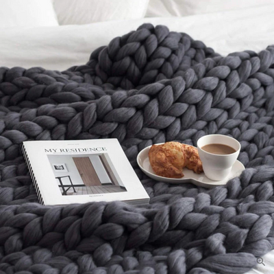 Leni | Handgestrickte Decke