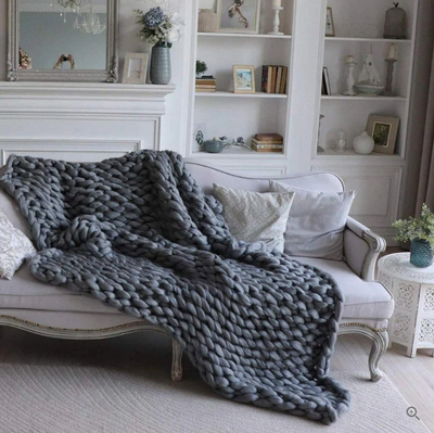 Leni | Handgestrickte Decke