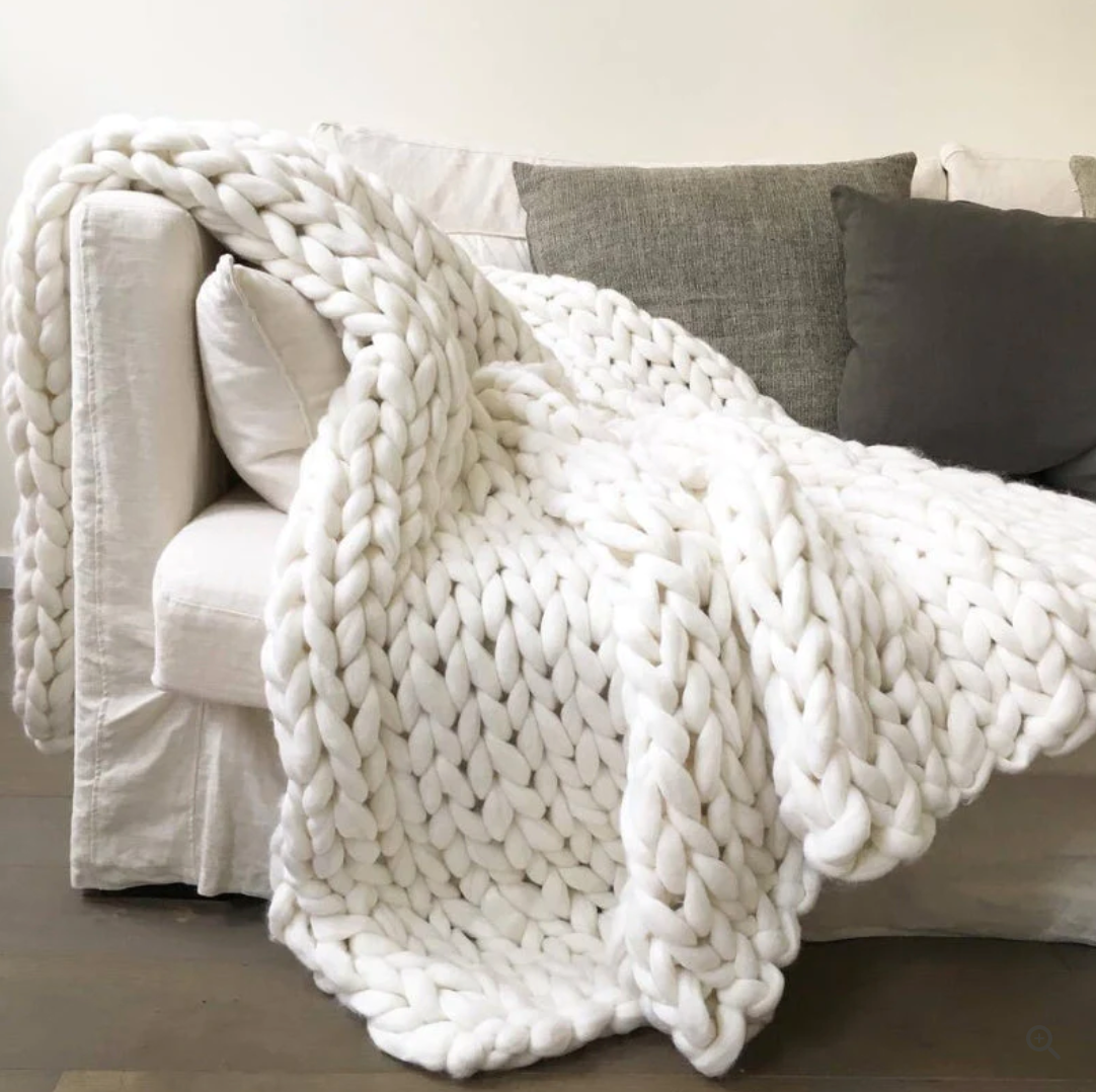 Leni | Handgestrickte Decke