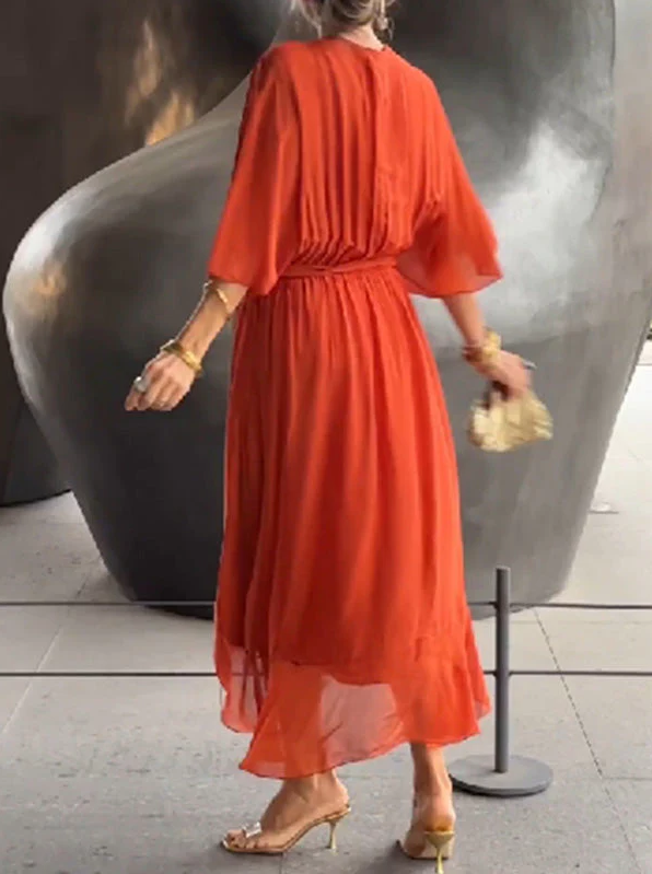 Sophie | Festliches Damenkleid aus Chiffon mit V-Ausschnitt