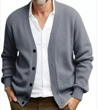 Lucas | Stilvoller Lagenlook aus Merinowolle mit V Ausschnitt