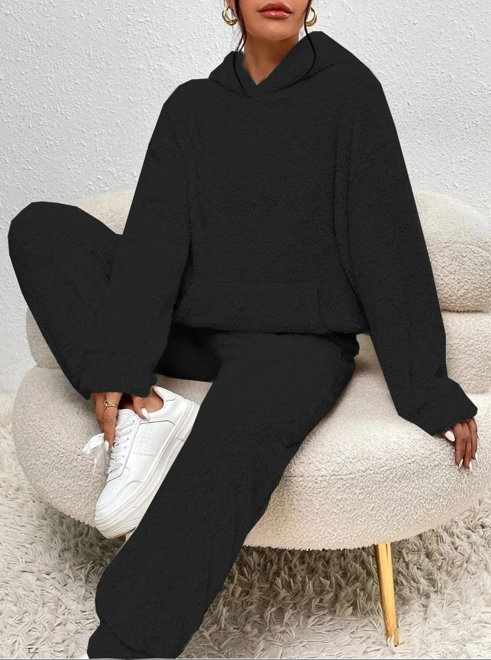 Lea | Warmes Winter-Kapuzenpulli-Hosen-Set