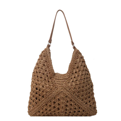 Stella | Umhängetasche Damen aus Stroh – Vintage Strandtasche-2