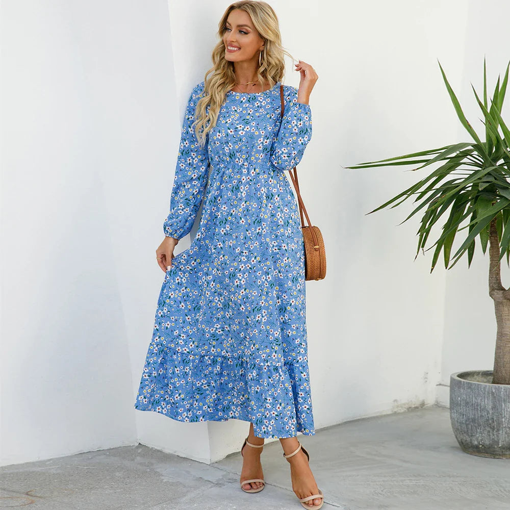Variant image for Böhmisches Maxi Kleid | Maxikleider Damen für Sommer-3