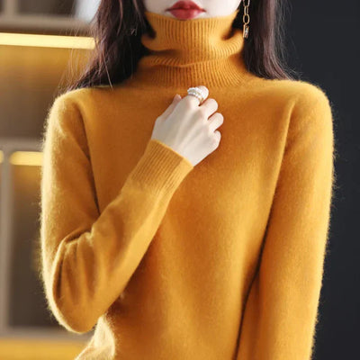 Ella | Kaschmir-Pullover mit hohem Halsausschnitt