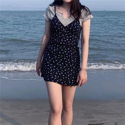 Leonie | Damenkleid Leinen V-Ausschnitt Casual Sommerdress
