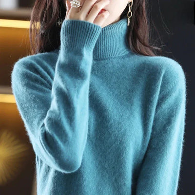 Ella | Kaschmir-Pullover mit hohem Halsausschnitt