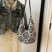 Variant image for Stella | Umhängetasche Damen aus Stroh – Vintage Strandtasche-1