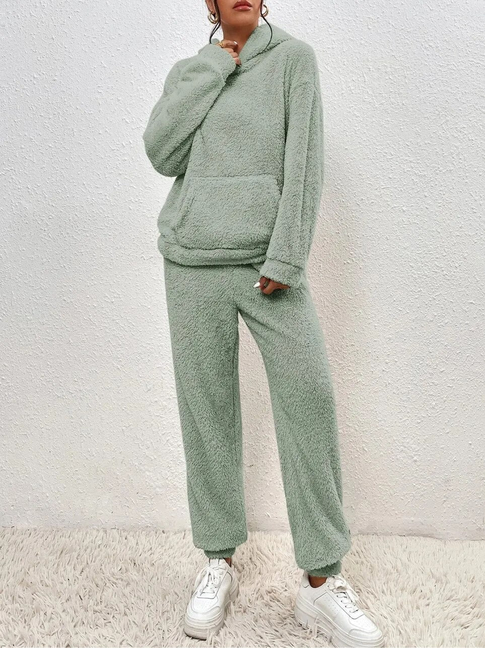 Lea | Warmes Winter-Kapuzenpulli-Hosen-Set
