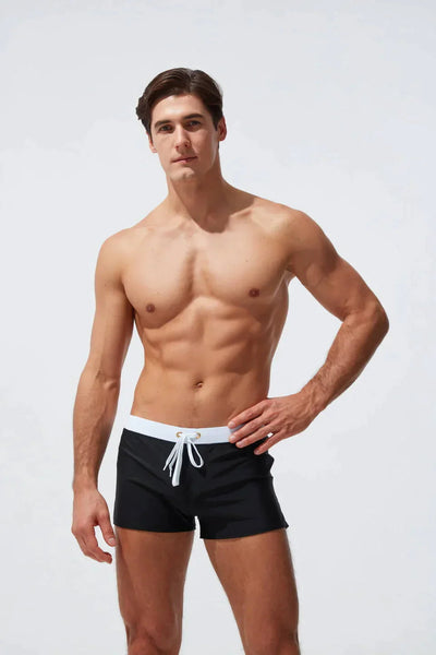 Shimon | Einstellbare Kordelstrich Schwimmshorts