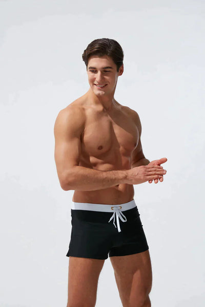 Shimon | Einstellbare Kordelstrich Schwimmshorts