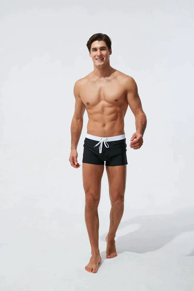 Shimon | Einstellbare Kordelstrich Schwimmshorts