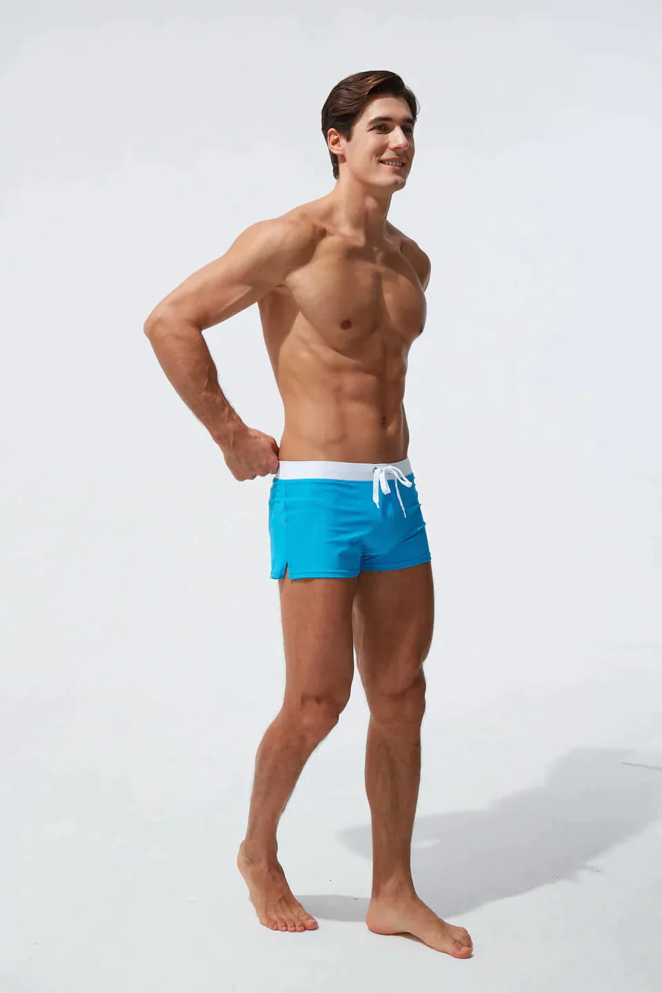 Shimon | Einstellbare Kordelstrich Schwimmshorts