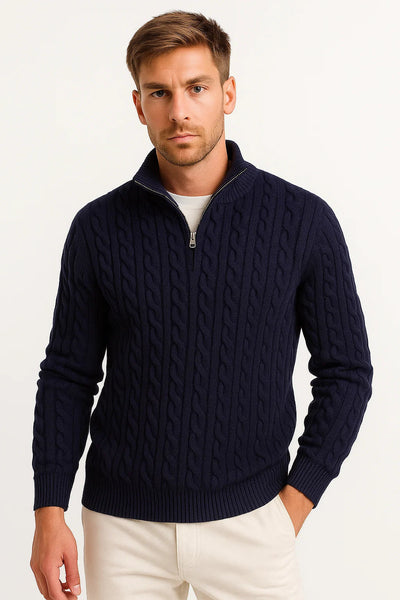 Steef | Eleganter Pullover mit Viertelreißverschluss 0