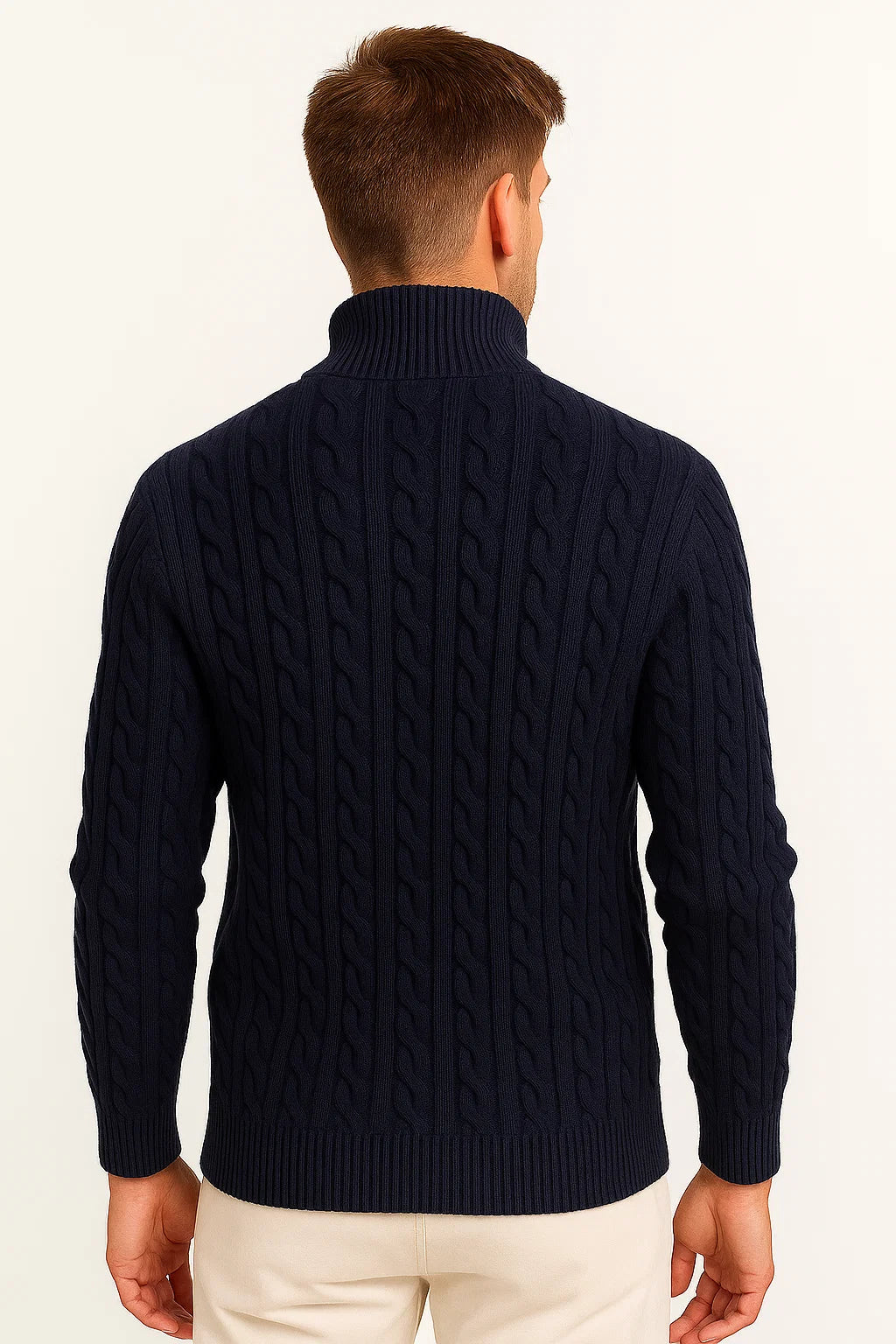 Steef | Eleganter Pullover mit Viertelreißverschluss 4