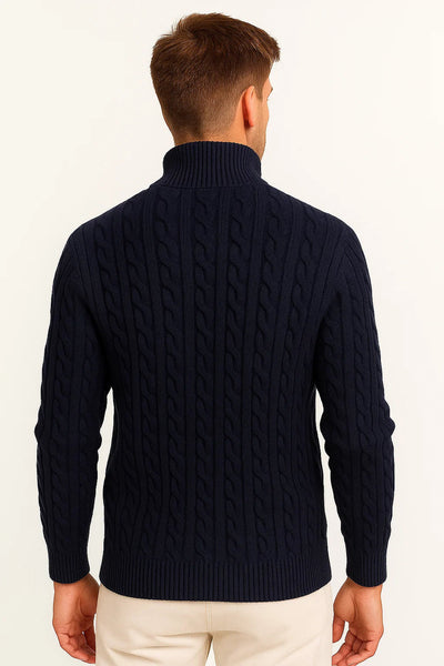 Steef | Eleganter Pullover mit Viertelreißverschluss 4