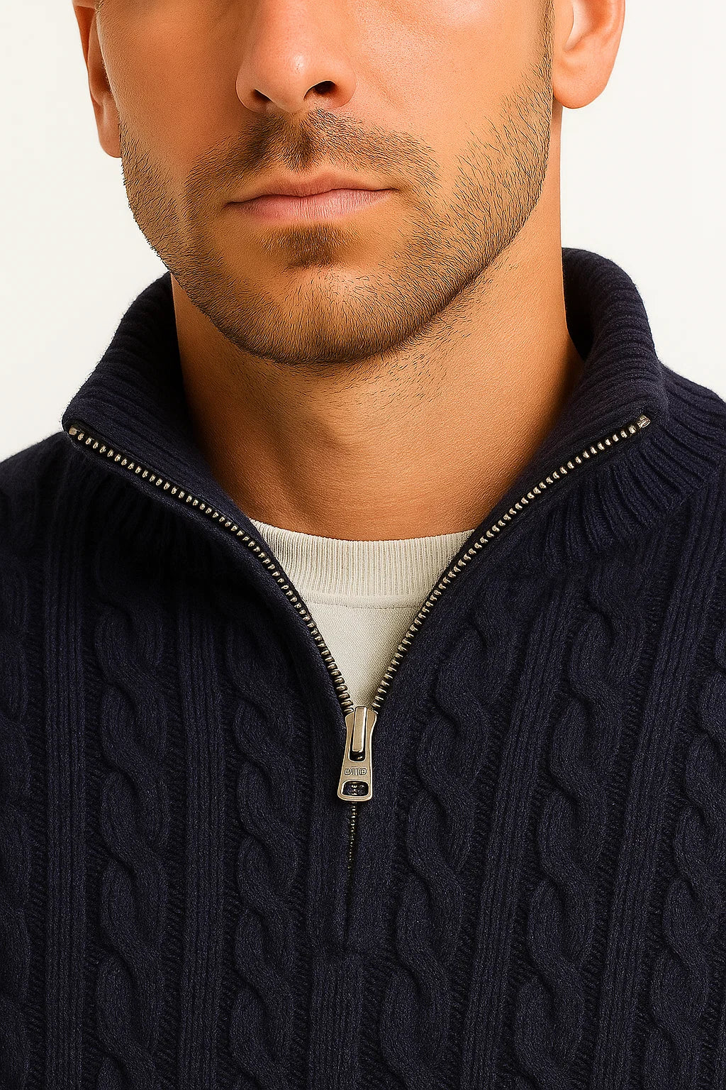 Steef | Eleganter Pullover mit Viertelreißverschluss 6