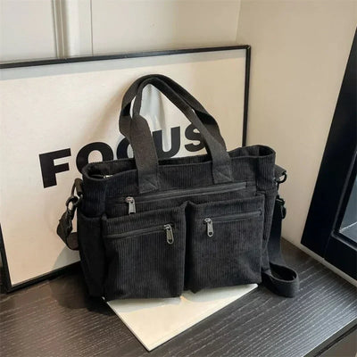 Ella | Handtasche Damen aus Cord, Luxuriöse Tragetasche für Alltag und Reisen 1