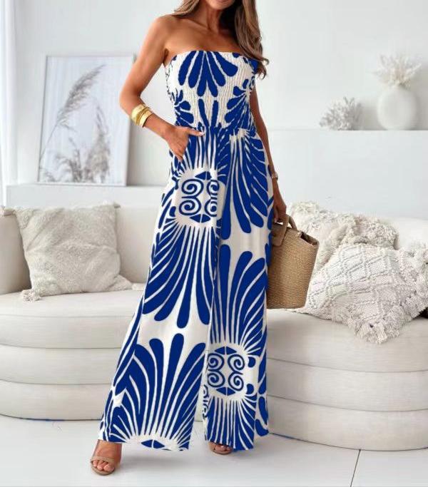 Sophia | Strapless Weitbeiniger Jumpsuit