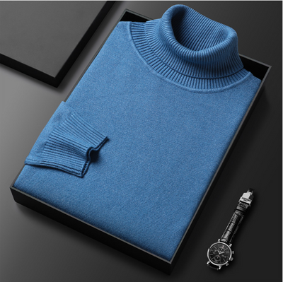 Herren Rollkragenpullover – Kaschmir-Baumwoll-Mix, Eleganter Stil-6