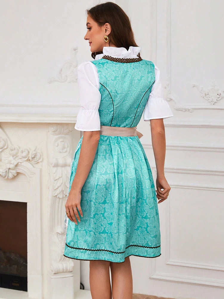 Lisa | Traditionelles Trachtenkleid Damen Midi Dirndl Kleid