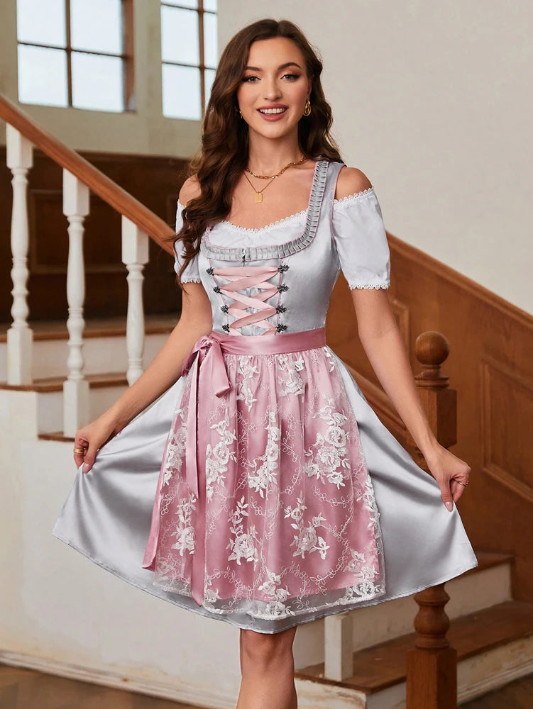 Lisa | Traditionelles Trachtenkleid Damen Midi Dirndl Kleid