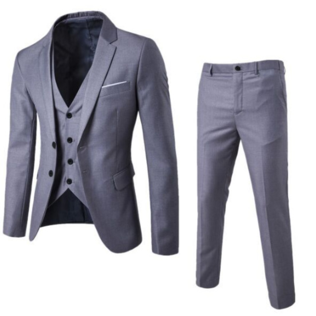 Amedeo | Klassischer Herrenanzug 3-teiliges Set für Hochzeiten und elegante Anlässe