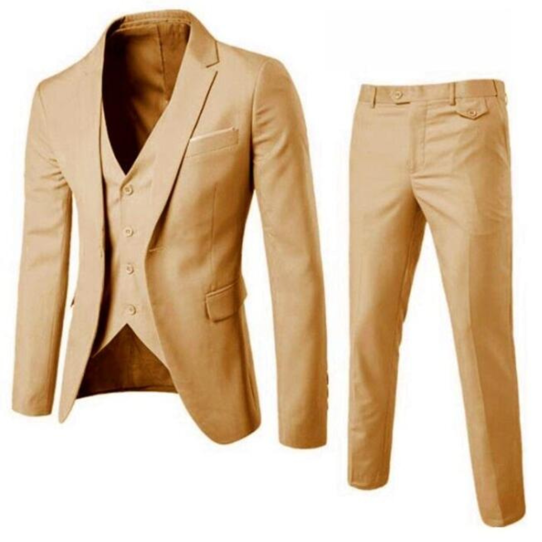 Amedeo | Klassischer Herrenanzug 3-teiliges Set für Hochzeiten und elegante Anlässe