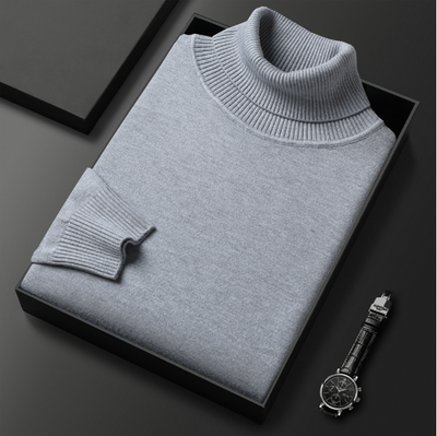 Simon | Rollkragenpullover Kaschmir-Baumwoll-Mix, Eleganter Stil