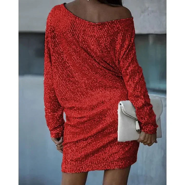 Sara | Glamouröses schulterfreies Minikleid