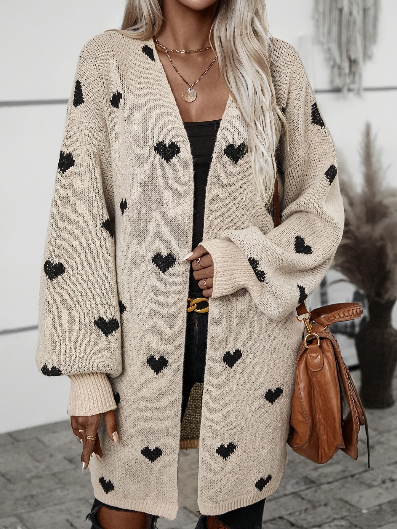 Johanna | Verspielter Cardigan mit Herzmuster