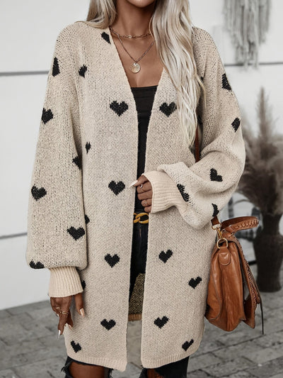 Johanna | Verspielter Cardigan mit Herzmuster