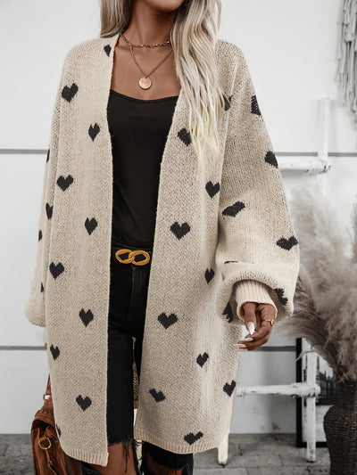 Johanna | Verspielter Cardigan mit Herzmuster