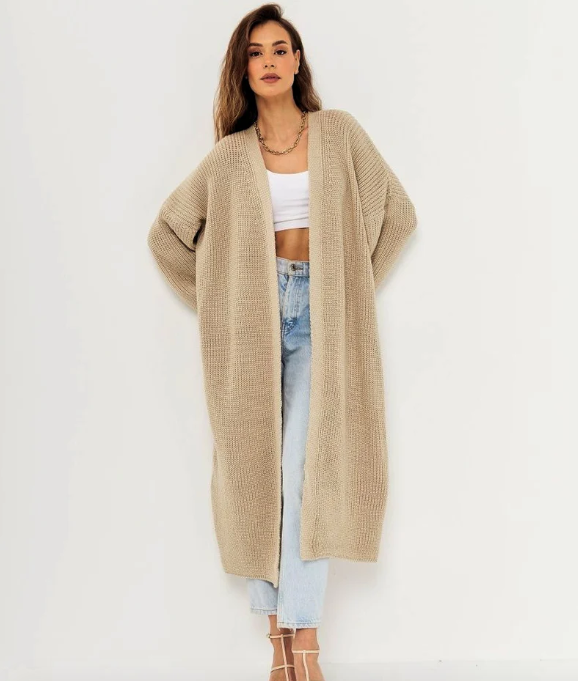 Kathrin | Vielseitige Strickjacke mit offener Vorderseite