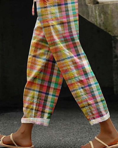 Bärbel | Karierte Vintage-Hose