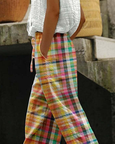 Bärbel | Karierte Vintage-Hose