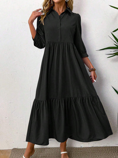 Vittoria | Elegantes Maxikleid mit Kragen