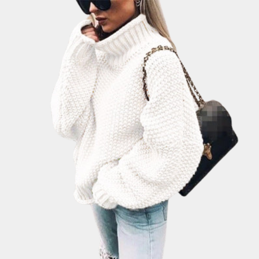 Karin | Warmer gestrickter Rollkragenpullover