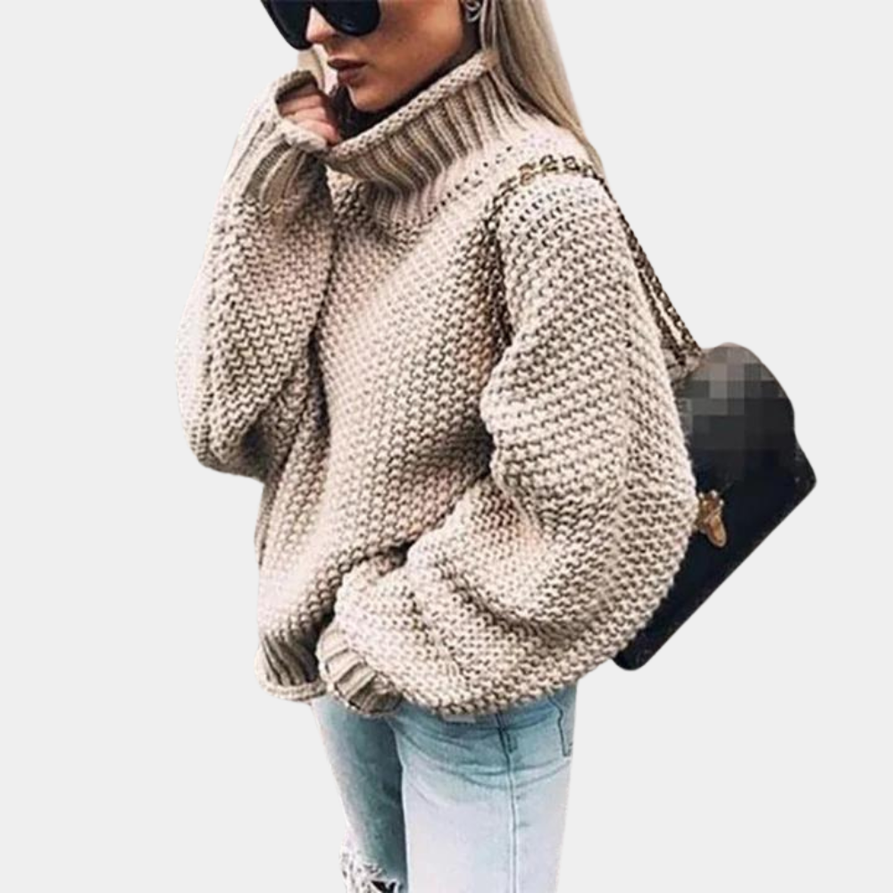 Karin | Warmer gestrickter Rollkragenpullover
