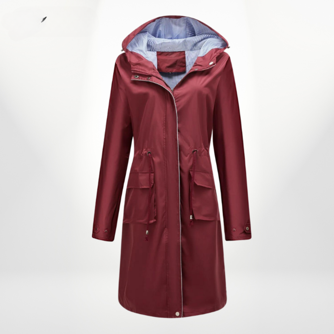 Julia | Wasserdichter Trenchcoat mit Kapuze