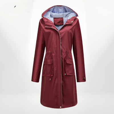 Julia | Wasserdichter Trenchcoat mit Kapuze