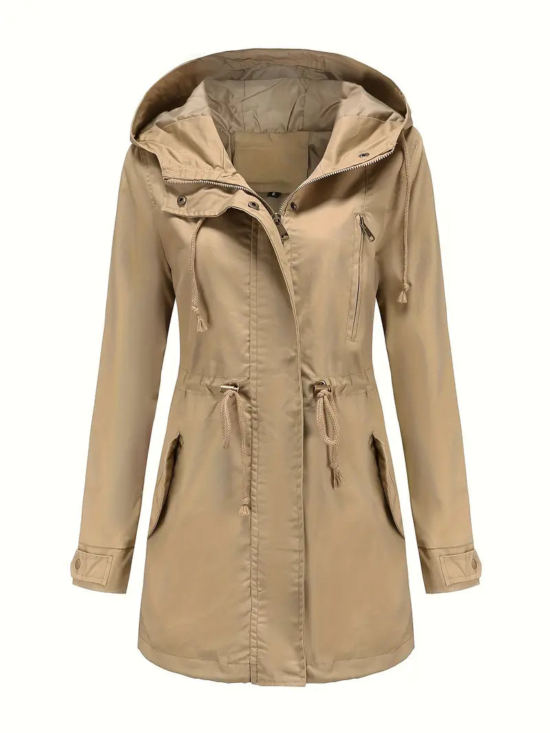 Lena | Wasserdichter Trenchcoat mit Kapuze