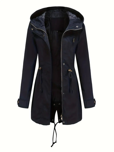 Lena | Wasserdichter Trenchcoat mit Kapuze