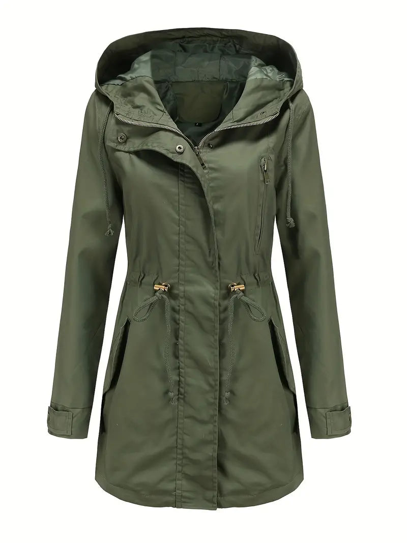 Lena | Wasserdichter Trenchcoat mit Kapuze