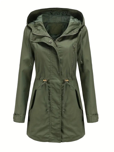 Lena | Wasserdichter Trenchcoat mit Kapuze