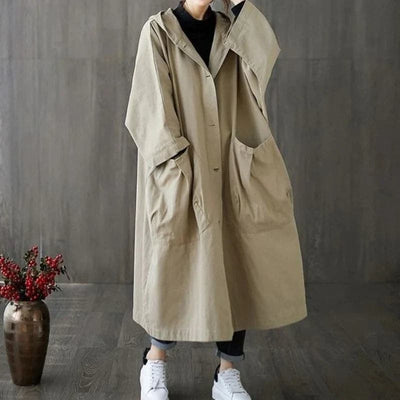 Christina | Wasserdichter Trenchcoat mit Kapuze