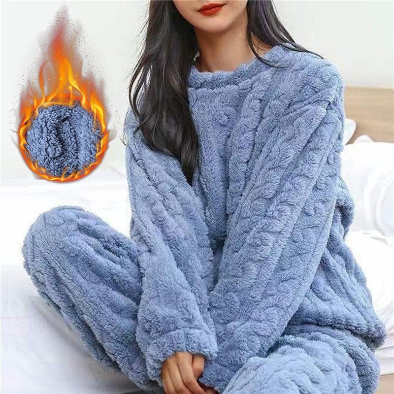 Maria | Weiches Fleece Schlafanzug Set