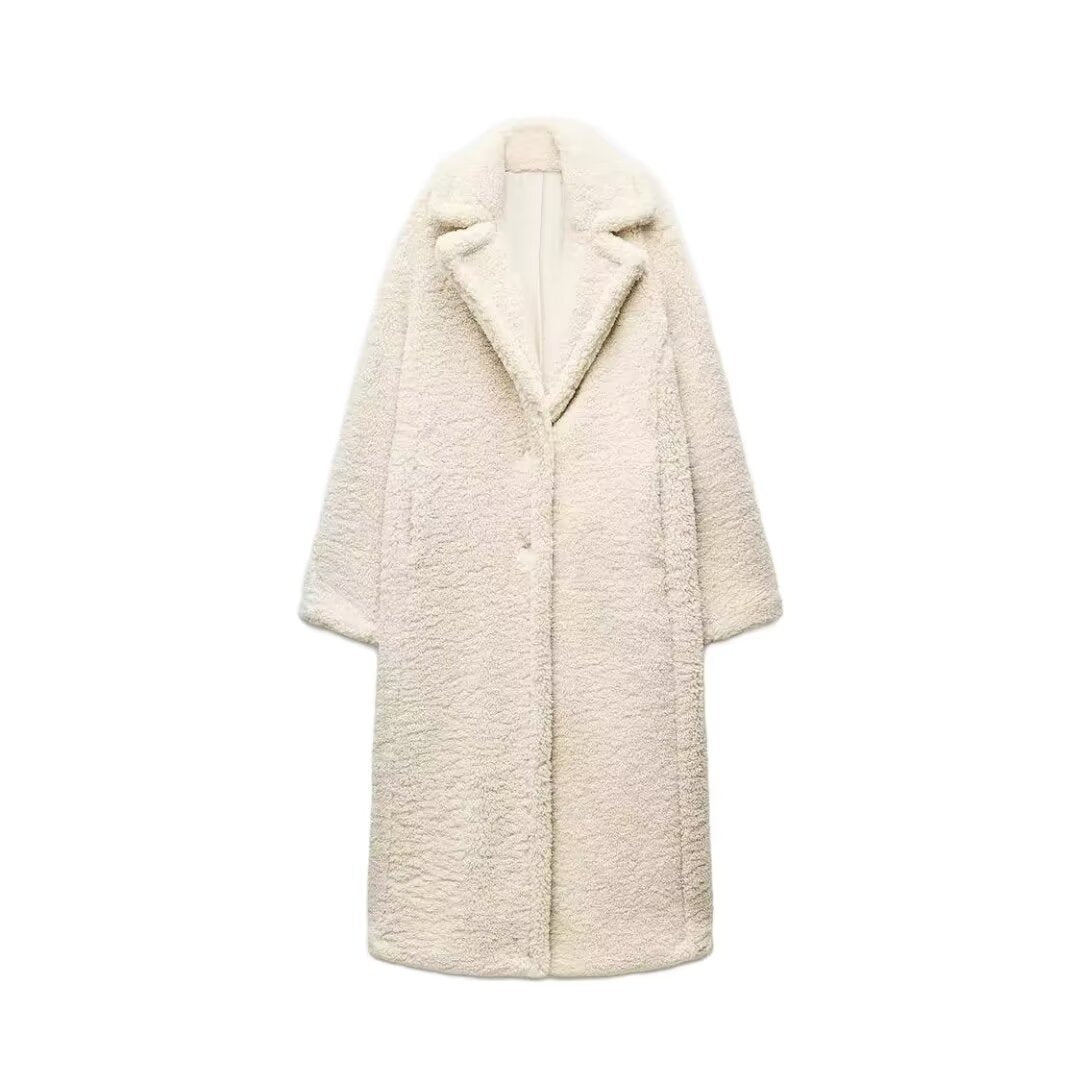 Magdalena | Komfortabler langer Winter-Teddymantel