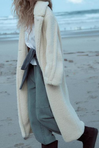 Magdalena | Komfortabler langer Winter-Teddymantel
