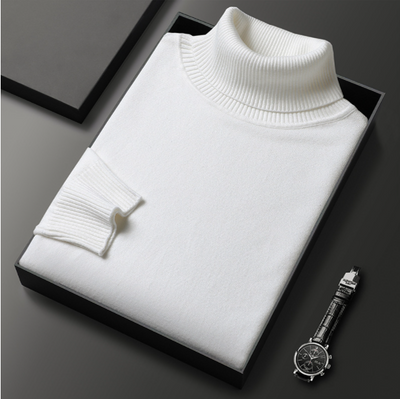 Simon | Rollkragenpullover Kaschmir-Baumwoll-Mix, Eleganter Stil